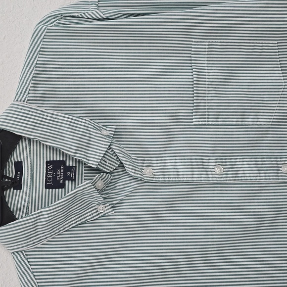 J.Crew Mens Slim Fit Cotton Green Casual Button Down Shirt  Size XL - Picture 3 of 15